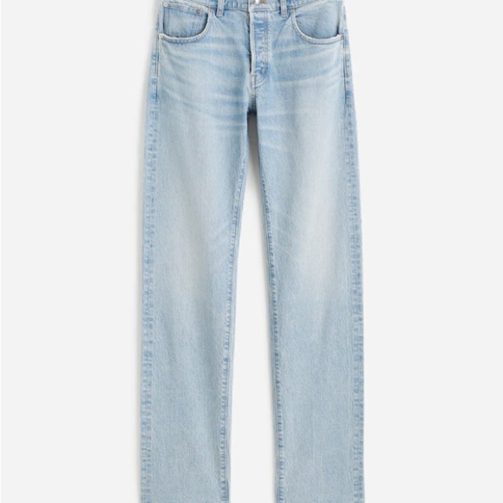 Light Blue Straight-Leg Jeans